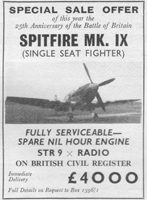 Spitfire advert